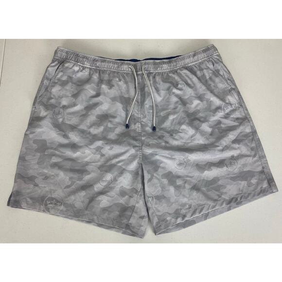 Men Peter Millar Seaside Crown camo graphic mesh lined swim trunks board shorts - Picture 1 of 5